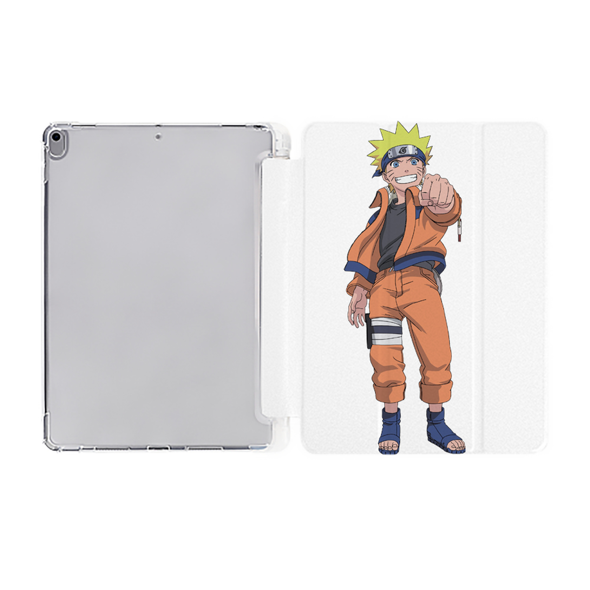 （画像用） NARUTO -ナルト- うずまき ナルト Uzumaki Naruto IPad ケース ペン収納付き 三つ折りスタンド PUレザー×シリコン 対応機種9.5/10.5/10.9インチ